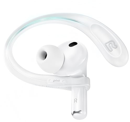 Gcioii Ohrbügel aus Memory-Titan-Legierung für AirPods Pro 3 (2025), AirPods Pro 2, AirPods Pro, rutschfestes Sportzubehör [zusätzliches Anti-Verlust-Schlüsselband], bequeme, sichere Passform, Weiß