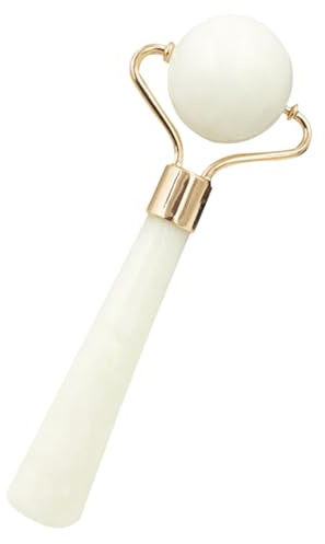 Alipis Jade Roller Pierre Naturelle pour Massage Du Visage Léger et Portable Outil Anti-âge pour Soins Du Visage Femme Massage Doux pour Peau Plus Lisse et Raffermie Couleur Aléatoire