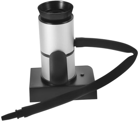 Kisangel Générateur de Fumée Portable Cuisine Moléculaire, Fumoir Cuisine Compact en Métal Argenté, Infuseur de Fumée pour Saumon et Viande, Kit 1 Pièce Barbecue et Cocktail