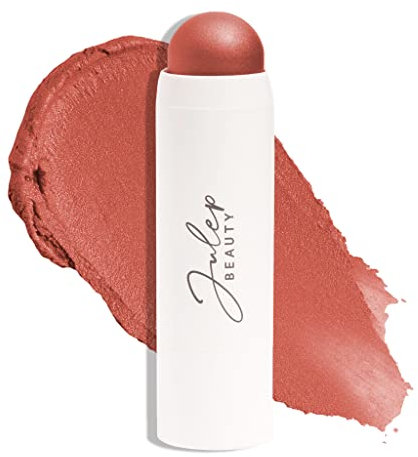 Julep Skip The Brush 2-in-1 Colour Stick for Cheeks and Lips (Desert Rose) Cream to Powder Blusher and Lip Balm - Cream Blush Enriched with Vitamin E for Hydrated, Healthy Skin & Lip Care