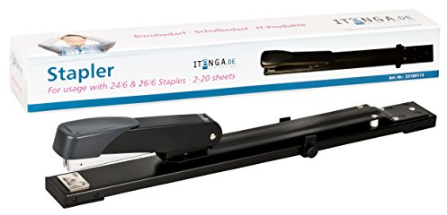 itenga Langarmhefter Langarm-Heftgerät Schwarz - verstellbar