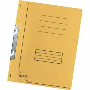 Falken 50 x Einhakhefter A4 1/1 Vorderdeckel gelb