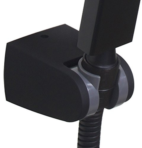 Skybath Soporte de ducha ajustable ABS negro montado en la pared para alcachofa de ducha de mano