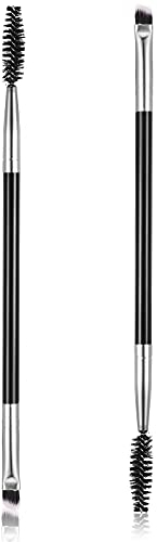 2 Piece Angled Eyebrow Brush, Eye Brow Tint Brush Flat with Angled Tip Eyeshadow Brushes Eye Makeup Brush