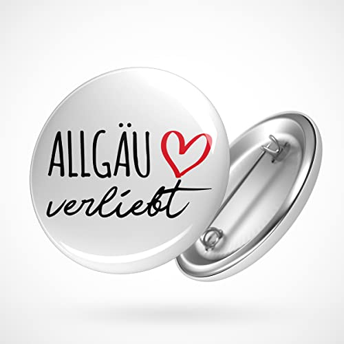 Huuraa Button Allgäu verliebt Geschenk Größe 25mm Allgäu Geschenkidee