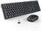 Wireless Keyboard and Mouse Set, 2.4G Wireless Keyboard Mouse with USB Receiver, Full Size QWERTY UK Layout with Numeric Keypad & Multimedia Shortcuts for Windows Computer Laptop PC, Black