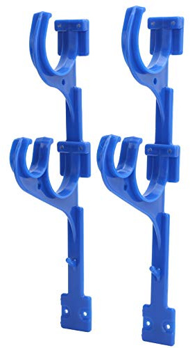 Buachois 2 Piezas Colgador de Plástico para Piscina, 31x11x4cm Ganchos para Colgar Accesorios de Piscina, Colocación Soporte de Manguera de Vacío con Tornillos para Recogedor Hojas Herramientas Jardín