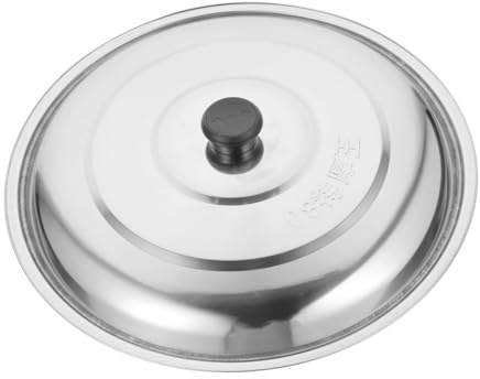 Cabilock Edelstahl-Topfdeckel Stahldeckel Abdeckdeckel Topfdeckel Ersatz Braten Wok Stahldeckel Für Topf Abdeckungen Zum Kochen Kuppeldeckel Für Wok Knopfpfanne Edelstahldeckel