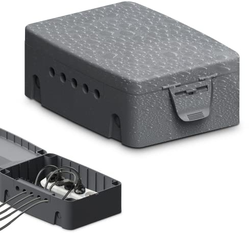 stehotech Kabelbox wasserdicht Außenbereich & 10 Kabelbinder - IP55 wasserdichte Box zur Outdoor Elektroinstallation - Robuster Verteilerkasten Außen