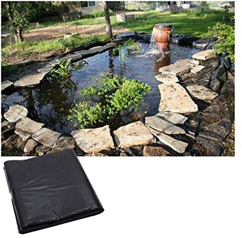wasserdichte HDPE-Membranauskleidung für Wasserfälle, Fischteiche, Gartenbrunnen, kleine Teiche, Koi-Teiche, Wassergärten und Brunnen, PVC-Auskleidung, (Größe: 8 x 10 m (26,2 x 32,8 Fuß))