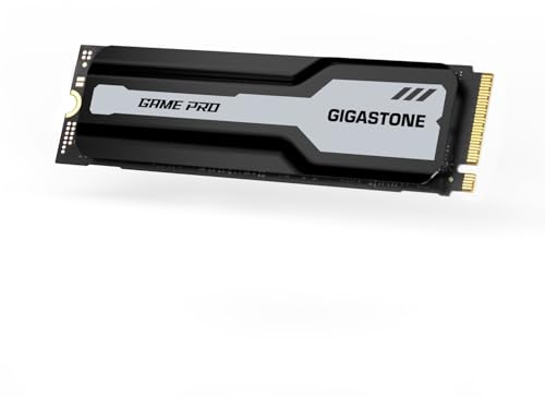 Gigastone M.2 SSD 1TB mit Kühlkörper Optimiert für PS5 NVMe SSD M.2 2280 PCIe Gen4 Ultraschnelle Interne Gaming SSD Laufwerk Spielen Videoschnitt Laptop Desktop Speicher Bis zu 5.000MB/s