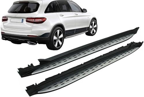 KITT - Plataformas laterales de acero inoxidable y aluminio, compatibles con GLC SUV X253 (2015-2022), GLC Coupe C253 (2016-2022)