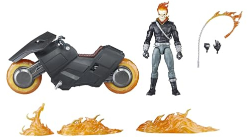 Hasbro Marvel Legends Series, Ghost Rider (Danny Ketch) con motocicletta, 85° Anniversario Marvel, action figure collezionabile per adulti da 15 cm ispirata ai fumetti
