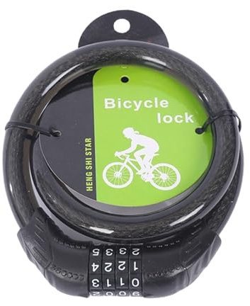 Endless EL1053 Multi Use 4 Digit Resettable Cable Lock | Black | Anti-Theft Protection | for Bike, Cycle, Helmet, Luggage