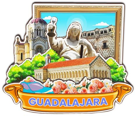 Orlaybar Guadalajara Castilla-La Mancha España Imán decorativo 3D para nevera, ciudad, viajes, recuerdo, regalos turísticos, hecho a mano, para nevera, decoración del hogar -3841