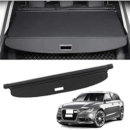 ZDDYUU Auto Einziehbare Kofferraumabdeckung Frachtabdeckungen für Audi A6 Avant (C8) Station Wagon (Estate) 2019 Trunk Parcel Frachtabdeckungen Kofferraumabdeckung