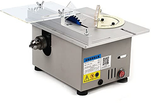 CLEADONG Mini sega circolare da tavolo, 96 W, portatile, di precisione, 1,5 – 10 mm, lama regolabile in altezza per artigianato, fai da te, legno fatto a mano