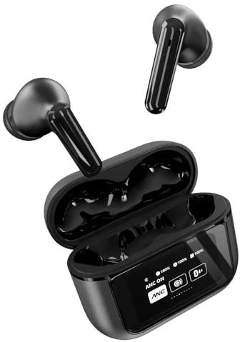 Energy Sistem ANC-display – True Wireless hörlurar (ANC, Bluetooth 5.4, True Wireless Stereo, 30 timmars batteritid, laddningsfodral med smart skärm)