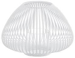 blomus Laterne -LYVA- | Farbe White | Größe S | Aus pulverbeschichtetem Stahl und klarem Glas; Für stimmungsvolles Kerzenlicht; Ø 25 x H 18,5 cm