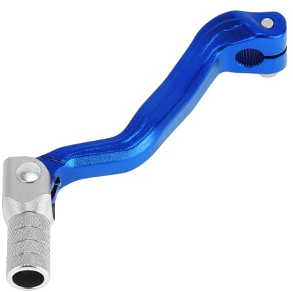 HEROFFIX Leva del Cambio per Moto Pieghevole per Bosuer M4 Braccio Leva di Cambio in Lega di Alluminio Leva Blu Testa Argento