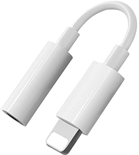 Bxlive Headphone Jack Adapter Compatible with Apple Lightning to 3.5mm, Aux Mic TRRS Car Audio Dongle Cable, Earphone Connector for iPhone 14 Pro Max 13 12 11 XR XS X 8 7 SE, iPad Pro/Mini, Headset