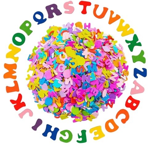520 Stück Moosgummi Buchstaben,Selbstklebend Schaumstoff Aufkleber Bunt Aufkleber Moosgummi Buchstaben zum Sticker, Zur Dekoration, Für Schulen, Diy, Handwerk und Scrapbooking
