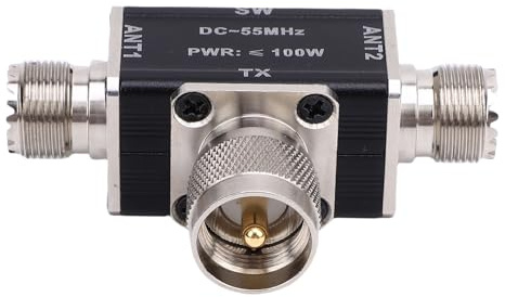 YWBL-WH 2 -Wege CB Ham Koaxial Antennenschalter 100W Antennenkoaxschalter mit Abgeschnittenem und Erdungsschutz