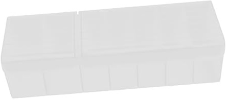 NOLITOY Usb Cable Storage Organizer Box with Multi-grid Compartments for Desktop Charger Cord Management, White Plastic Cable Case for Home and Office Use