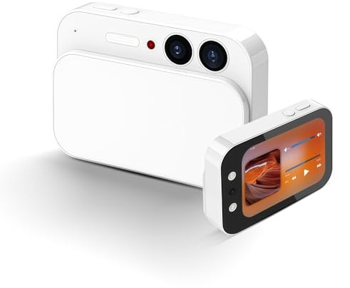 Tosuny Fotocamera Digitale 4K 64MP, Fotocamere CCD Compatte con Touchscreen Oca a Laminazione Completa da 2,8, Autofocus, Flash, Filtro Multiplo, Jack Audio da 3,5 Mm, per Adolescenti e (White)