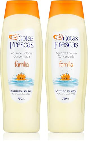 INSTITUTO ESPAÑOL Fresh Drops Eau de Cologne concentrée Famille 750 ml (Lot de 2)