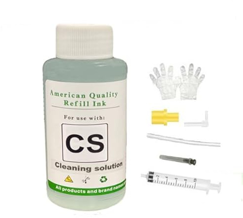 Vivid Colors VC Printhead Cleaning Kit 1000ml Inkjet Universal Printer Nozzle Cleaner Solution Print Head Flush Cleaning for HP Brother Canon - Works on Pigment Ink and Dye Ink