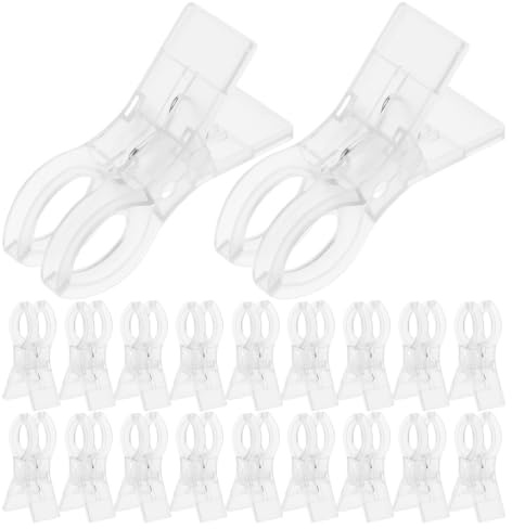 WRITWAA 20pcs Spring Clamps, 3.5 Inch Clear Plastic Clips for Balloon Arch Backdrop Craft Decoration Projects, Ideal for Weddings Birthday and Holiday Decor