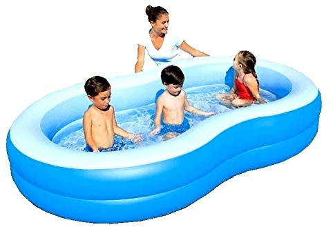 Bestway Pool, Blue Lagoon, Inflatable, Oval, 103x62x18 inches, 544 Liters, for Babies & Kids