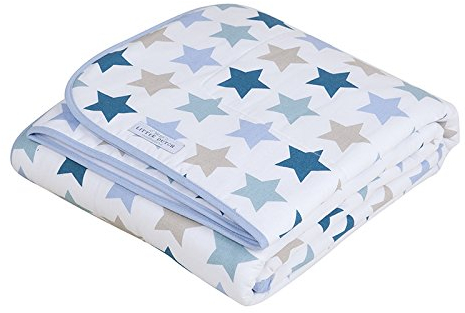 Little Dutch 0222 Kinderbett-Decke Mixed Stars Mint 110 x 140 cm