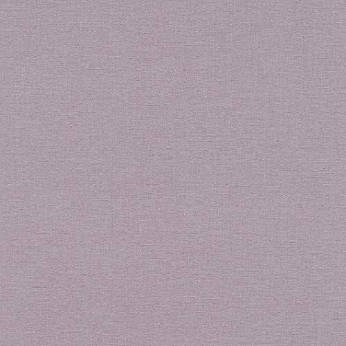 rasch Tapete 448535 aus der Kollektion Florentine II – Einfarbige Vliestapete in zartem Lila – 10,05m x 53cm (L x B)