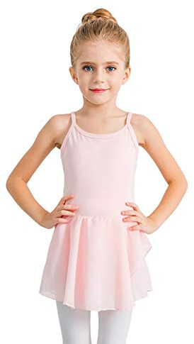 Stelle Toddler Ballet Leotards for Girls,Dance Leotard for Girls,Camisole Toddler Ballet Outfit for Studio Outdoor Daily Wear, Pink 4-5 Years