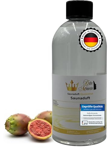 Dufte Momente Saunaaufguss-Konzentrat Kaktusfeige – 500 ml – fruchtig & exotisch – konzentriert & ergiebig – Profi-Qualität gemäß DVN:5204 getestet – vegan & Made in Germany