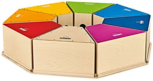Nino Percussion Deluxe Classroom Cajon, Mehrfarbig (NINO954-2) | Musikinstrument für Kinder ab 3 Jahren, Baltische Birke
