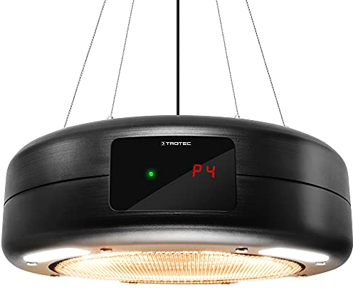 TROTEC Chauffage infrarouge plafond IR 1550 SC | Radiateur électrique suspendu | Chauffage Infrarouge | matériel de montage incl. | Chauffage de terrasse | 1.500 W | IP24 | Convient pour 10 m² max.