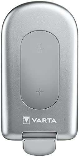 VARTA Ultra Fast Wireless Charger, kabelloses Ladegerät, Ladestation 15W für besseres Laden (horizontal, vertikal, flach), Ladeständer inkl. USB C Schnellladekabel