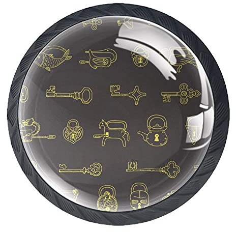 Juego de 4 cerraduras y llaves vintage para armarios, cajones, armarios, muebles, puertas y cocina