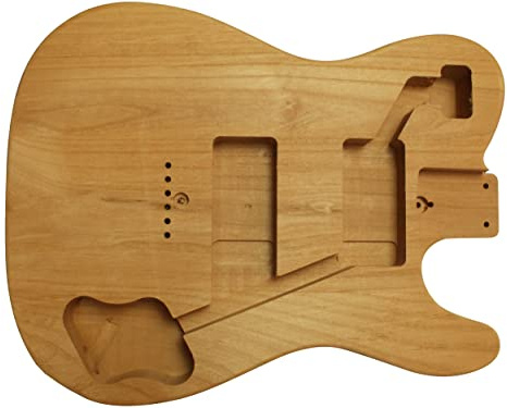 Ungeschliffener Telecaster Deluxe-Korpus aus roher Erle