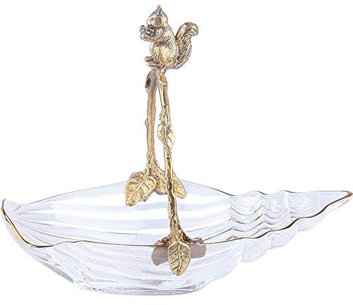 TOMYEUS Coupe Fruit Plaque d'écrou de Style européen Cristal Creative Crystal Glass Bol à la Maison Décoration Salon Table Basse Table Basse Corbeille Fruit