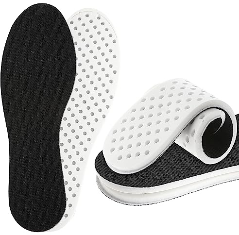 WLLHYF Memory Foam Shoe Insoles Breathable Anti Odour Inserts Soft Cut-to-Size Sports Insoles Shock Absorption Inserts Comfortable Replacement Insoles for Men Women (Men: UK 9-10(27cm))