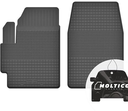 moto-MOLTICO Vorne Gummimatten Auto, 2-teiliges Set, Allwetter Gummi Fußmatten mit Rand, Antirutsch & Wasserfest Autoteppiche - passend für Mitsubishi Colt VII 2008-2012