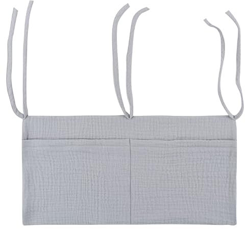 Bolsa organizadora for colgar en la cama Bolsa de almacenamiento for colgar en la cama Bolsas de almacenamiento for colgar en la cama Organizador de cuna for recién nacidos de algodón Bolsillo for pañ
