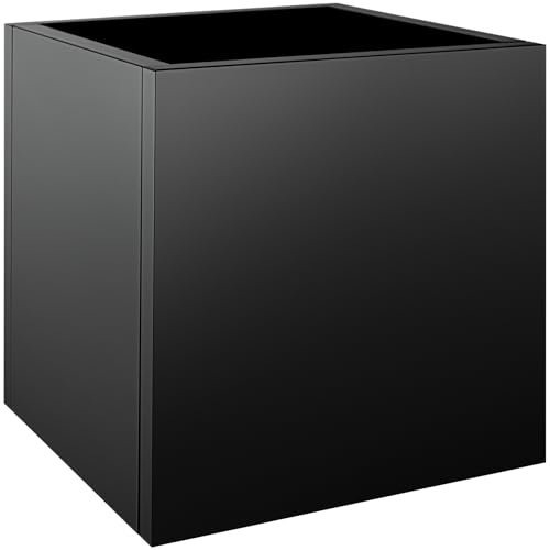 Meyoppm Pflanzkasten aus Stahl, 50,8 x 50,8 x 53,3 cm, quadratischer Metall-Pflanzkasten für drinnen und draußen, robuster Stahl-Pflanzgefäß für gewerbliche und private Nutzung