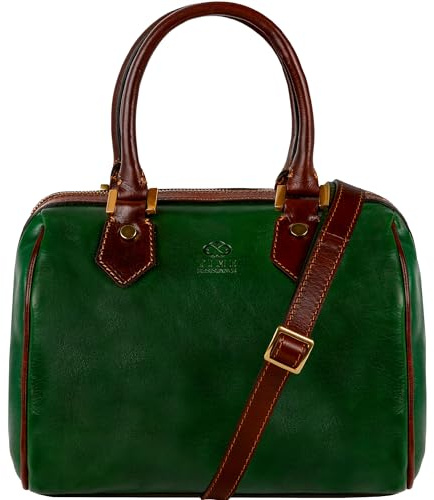 Time Resistance Kleine Handtasche Damen - Schultertasche aus Leder - Tragetasche - Made in Italy - Portemonnaie - Tasche für Damen
