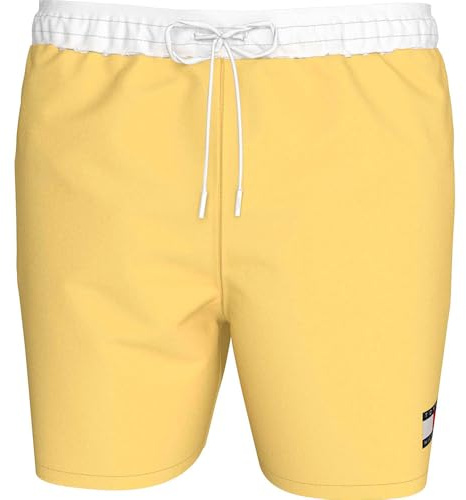 Tommy Hilfiger Badblöja för män, Gul (Citronella), XXL