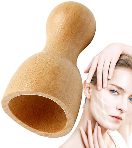 Vaso de masaje facial, dispositivo de masaje facial - Ventosa para masajeador facial | Masajeador de madera, herramienta Guasha para moldear la cara, masajeador facial para cuerpo, cara, pierna,